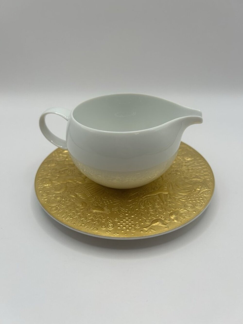 Rosenthal Magic Flute 24k Gold Demitasse Cream W/ Under Plate Bjorn Wiinblad